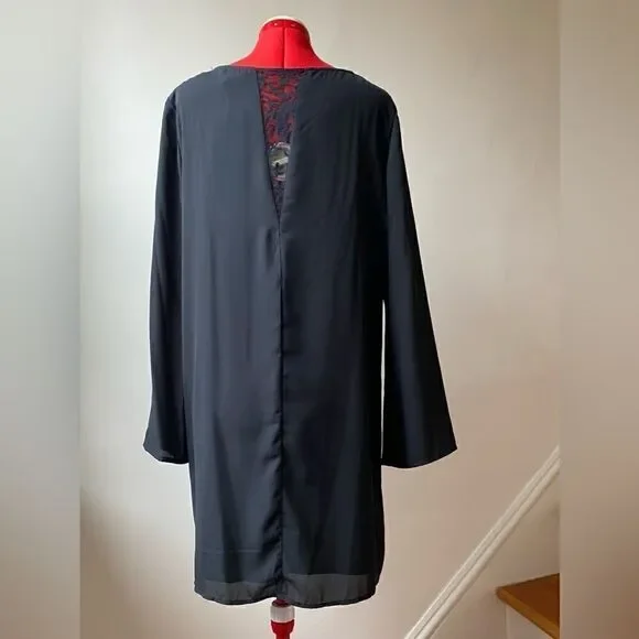 NWT Tom Tailor Black Sheath Dress with Bell Sleeves​ - Picture 3 of 15